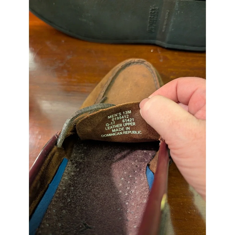 Sperry Top-Sider Mens 13M Authentic Original Brown Leather Boat Shoes